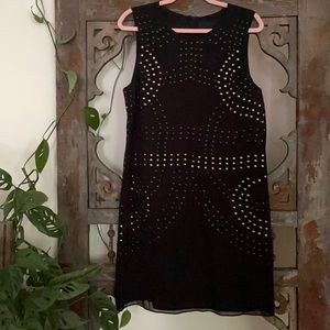 Cynthia Rowley Studded Silk Dress